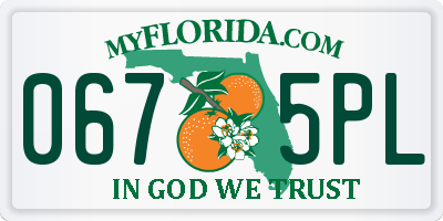 FL license plate 0675PL