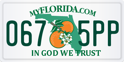 FL license plate 0675PP