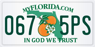 FL license plate 0675PS