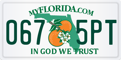 FL license plate 0675PT