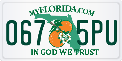 FL license plate 0675PU