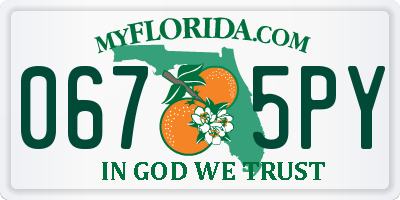 FL license plate 0675PY
