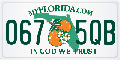 FL license plate 0675QB