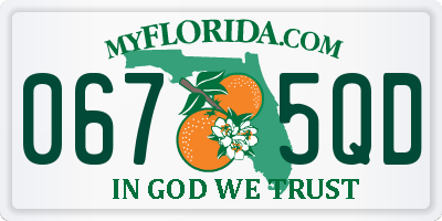 FL license plate 0675QD