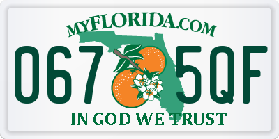 FL license plate 0675QF