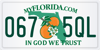 FL license plate 0675QL