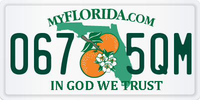 FL license plate 0675QM