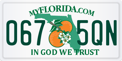 FL license plate 0675QN