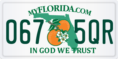FL license plate 0675QR