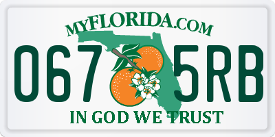 FL license plate 0675RB