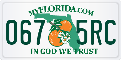 FL license plate 0675RC