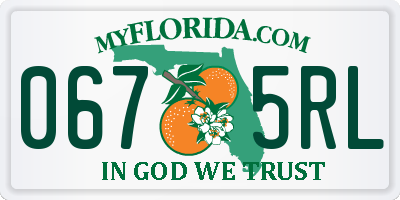 FL license plate 0675RL