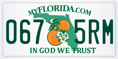 FL license plate 0675RM