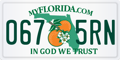FL license plate 0675RN