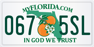 FL license plate 0675SL