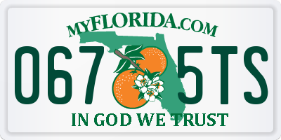 FL license plate 0675TS