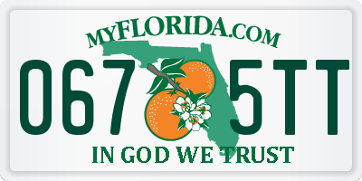 FL license plate 0675TT