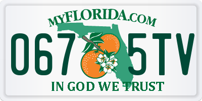 FL license plate 0675TV