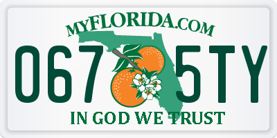 FL license plate 0675TY