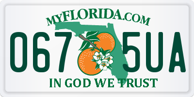 FL license plate 0675UA