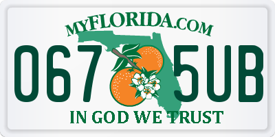 FL license plate 0675UB