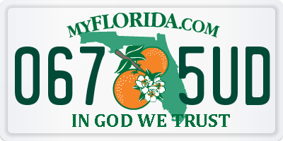 FL license plate 0675UD