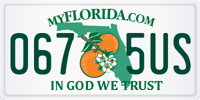 FL license plate 0675US