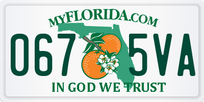 FL license plate 0675VA