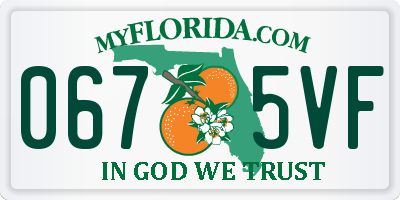 FL license plate 0675VF