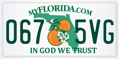 FL license plate 0675VG
