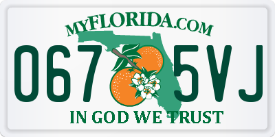 FL license plate 0675VJ