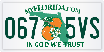 FL license plate 0675VS