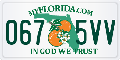 FL license plate 0675VV