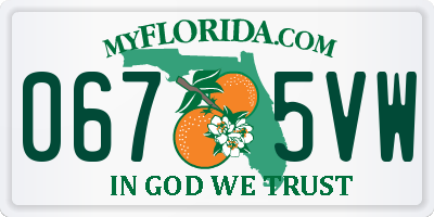 FL license plate 0675VW