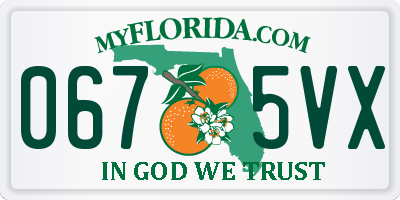 FL license plate 0675VX