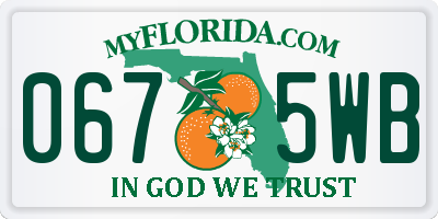 FL license plate 0675WB