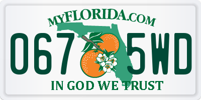 FL license plate 0675WD