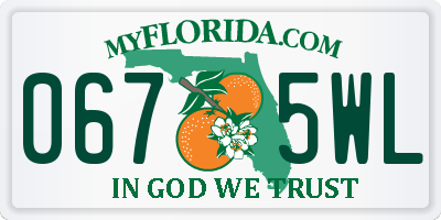 FL license plate 0675WL