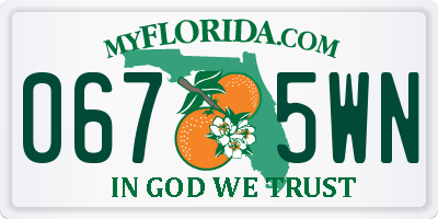 FL license plate 0675WN
