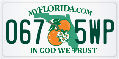 FL license plate 0675WP