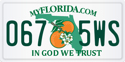 FL license plate 0675WS