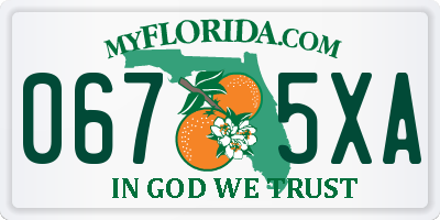 FL license plate 0675XA