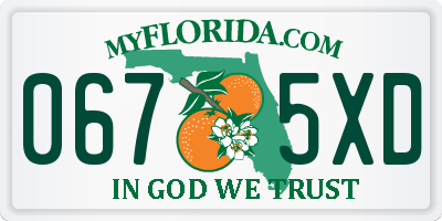 FL license plate 0675XD