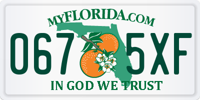 FL license plate 0675XF