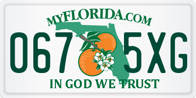 FL license plate 0675XG