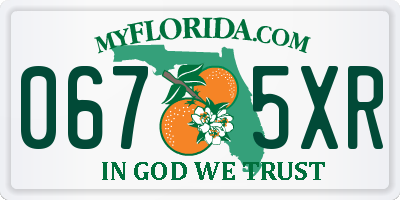 FL license plate 0675XR