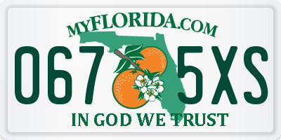 FL license plate 0675XS