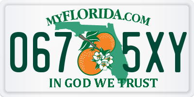 FL license plate 0675XY