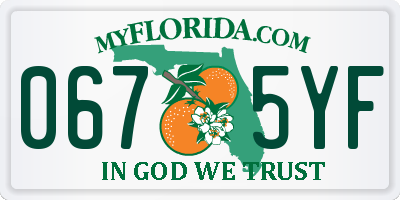 FL license plate 0675YF