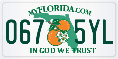 FL license plate 0675YL